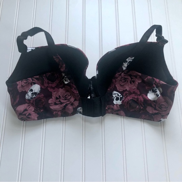 Torrid Plus Size Skull and Floral Print Bra - Picture 5 of 9